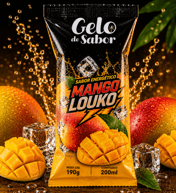 Gelo Saborisado sabor Mango Louko