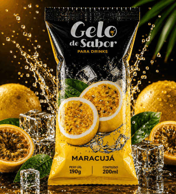 Gelo Saborisado sabor maracujá