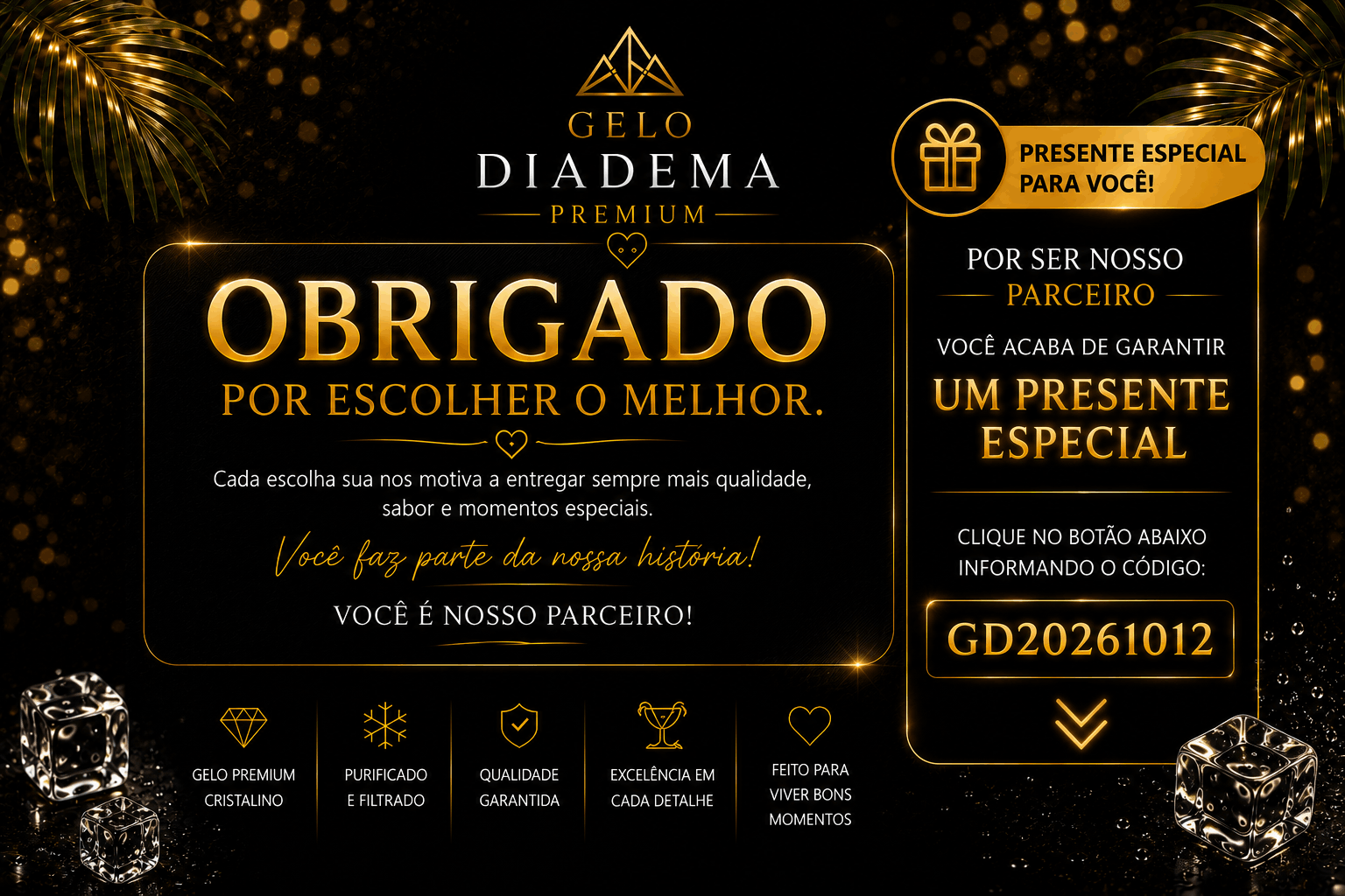 Atendimento personalizado aos clientes gelo diadema